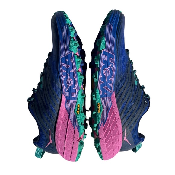 Hoka Speedgoat 4 shoes trail running athletic blue pink women’s 7 - Picture 5 of 10